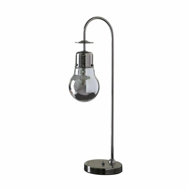 Homeroots 29 in. Metal Vintage Streetlight Desk Lamp, Black 468796